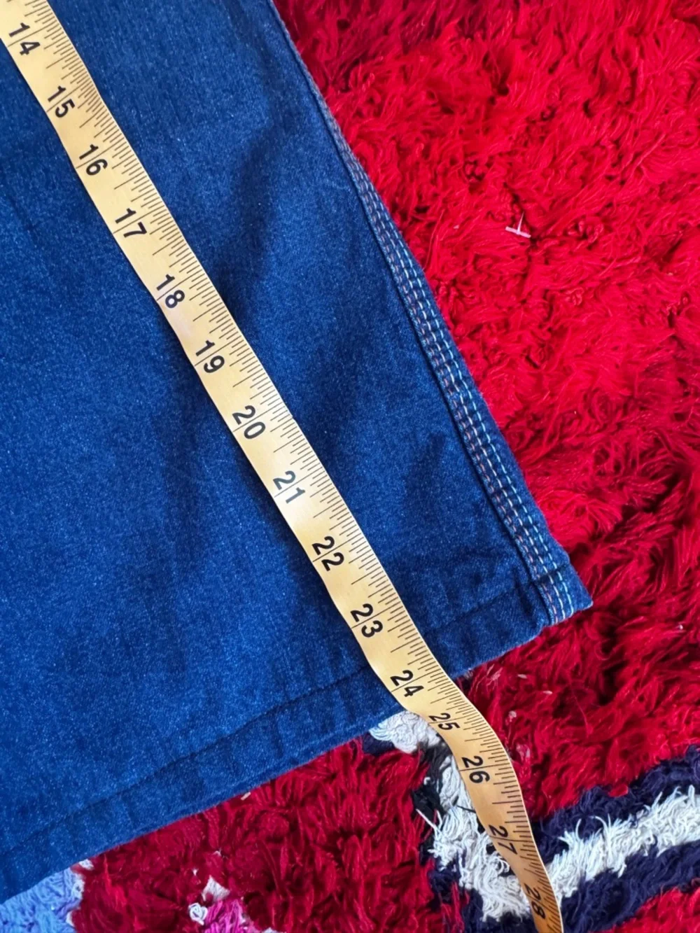 70s Vintage Dark Wash Denim Landlubber Pencil Skirt Sz M - Picture 10 of 10